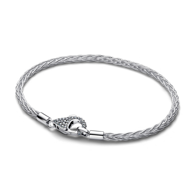 Pandora Pavé kapcsos rókafark láncos charm karkötő