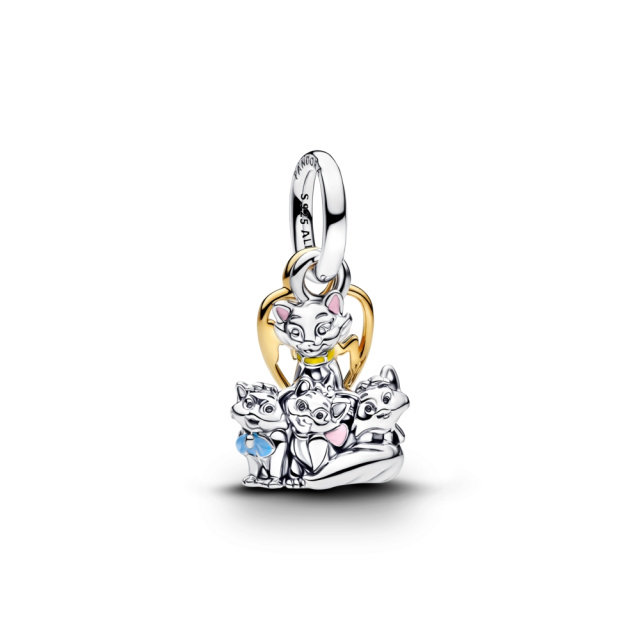 Pandora Disney Macskarisztokraták Hercegnő és kiscicái függő charm
