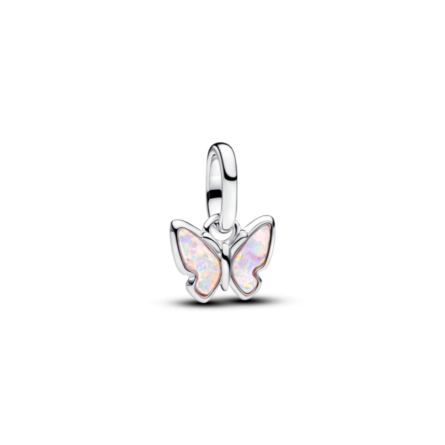 Pandora Rózsaszín pillangó mini függő charm