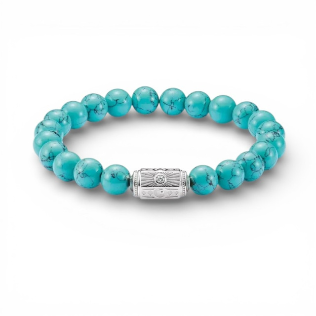 Thomas Sabo türkiz gyöngyös karkötő ezüst dísszel