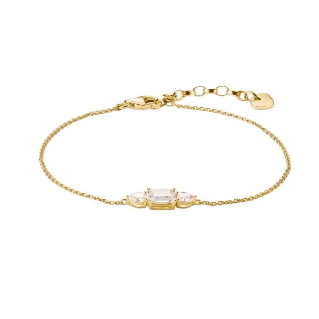 Thomas Sabo aranyozott karkötő tripla cirkónia kővel