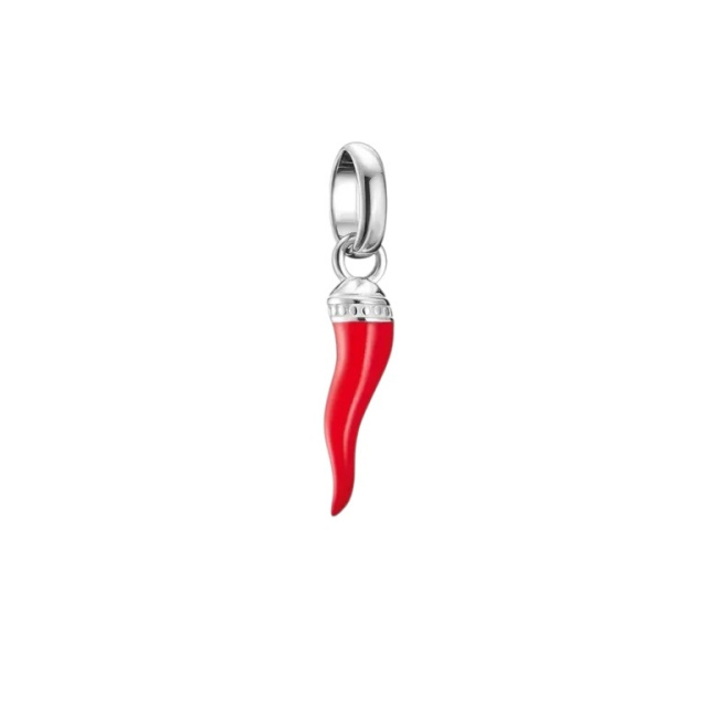 Thomas Sabo piros cornicello charm