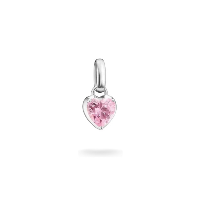 Thomas Sabo januári születésköves rózsaszín szív charm