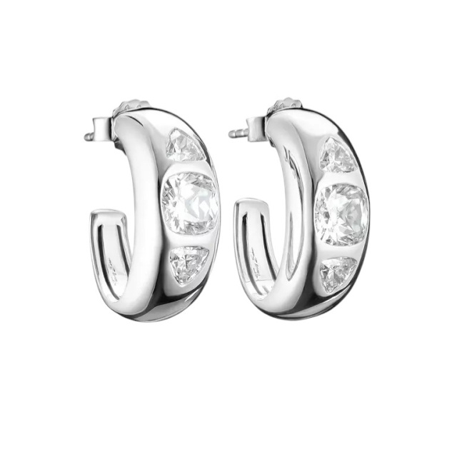 Thomas Sabo cirkónia köves ezüst karika fülbevaló