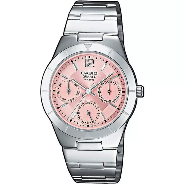 Casio Standard rószaszín számlapos női karóra LTP-2069D-4AVEG
