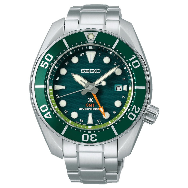 Seiko Prospex Sumo Solar GMT zöld számlapos férfi karóra SFK003J1
