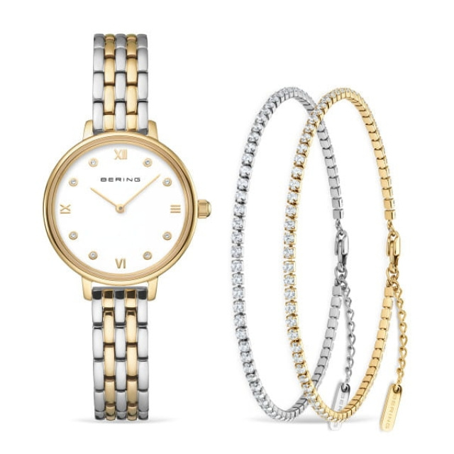 Bering Classic bicolor női karóra, két karperccel 11028-715-GWP