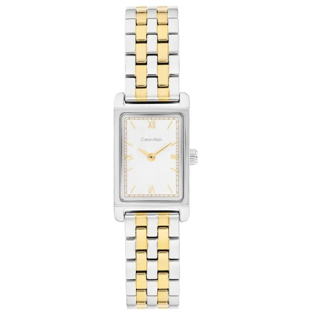 Calvin Klein CK Light bicolor, téglalap alakú női karóra CK25100199
