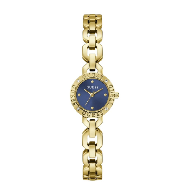 Guess Crystal Recycled Steel sárga arany színű női karóra GW1019L2