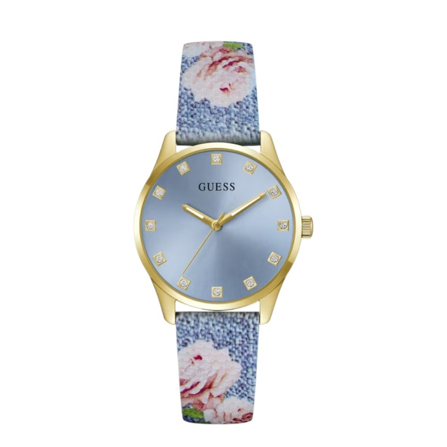 Guess Garden kék szíjas női karóra GW1041L1