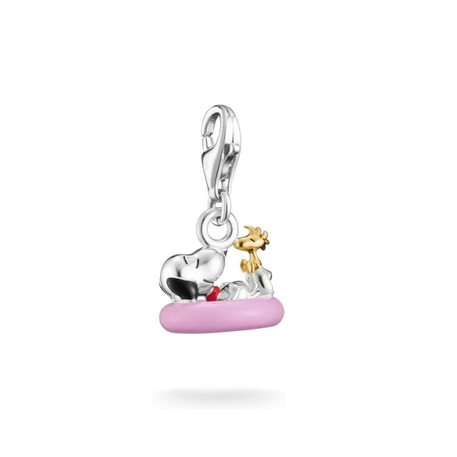 Thomas Sabo X Peanuts Snoopy és Woodstock az úszógumiban charm