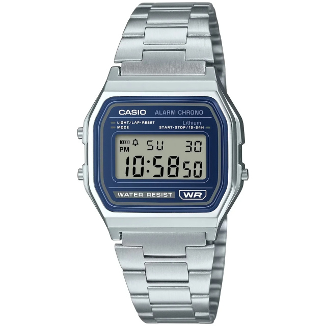 Casio Vintage Iconic ezüst színű unisex karóra A158WEA-2EF