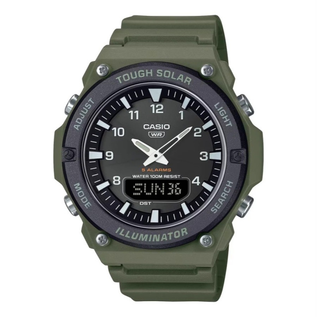 Casio Though Solar zöld szíjas férfi karóra AQ-S820W-3BVEF