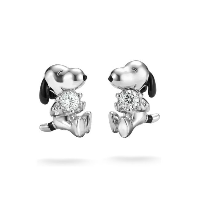 Thomas Sabo X Peanuts Snoopy fülbevaló fehér cirkónia kővel