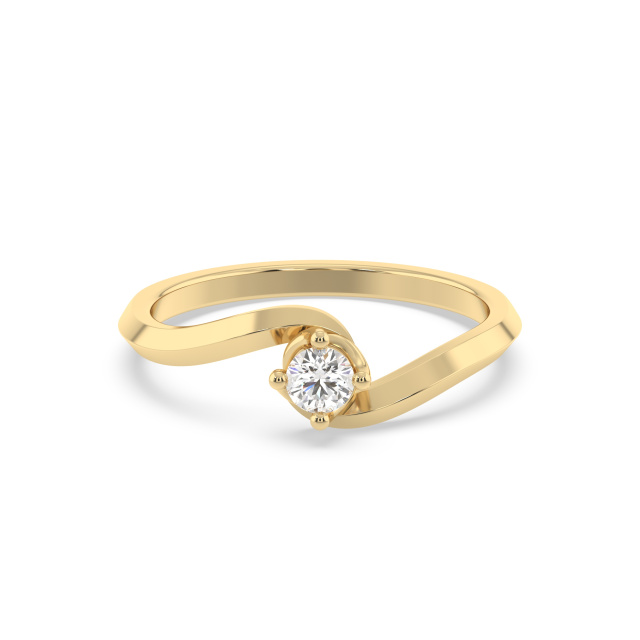 Juta Gold sárga arany gyűrű gyémánttal