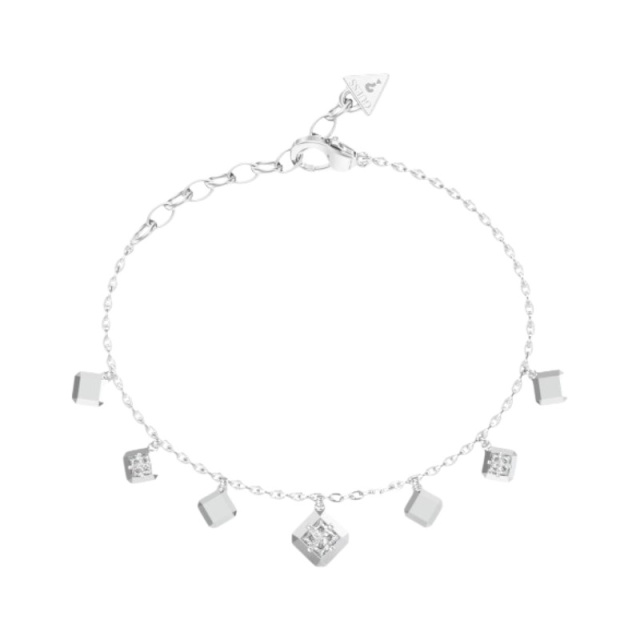 Guess Ace of Diamonds ezüst színű női karkötő JUBB06179JWRHL
