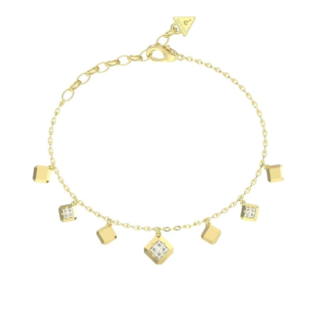 Guess Ace of Diamonds sárga arany színű női karkötő JUBB06179JWYGS