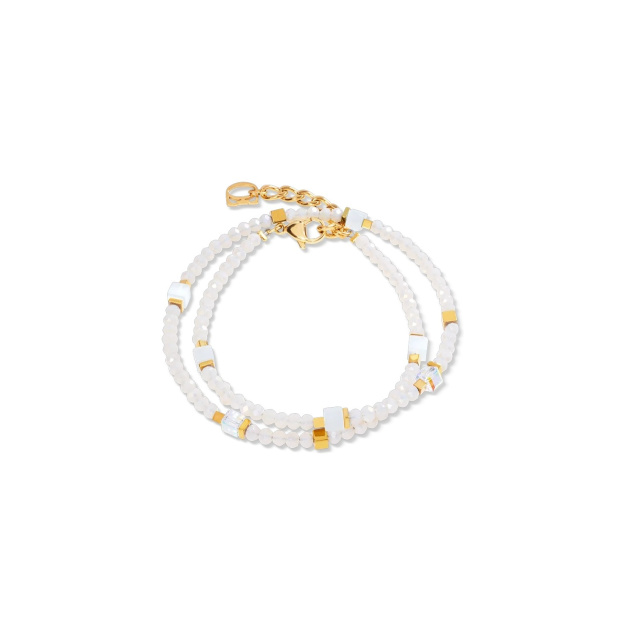 Coeur de Lion Joyful Colours Flex gold-white karkötő 4460/30-1416