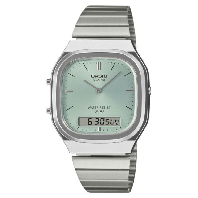 Casio Vintage zöld számlapos unisex karóra AQ-240E-2AEF