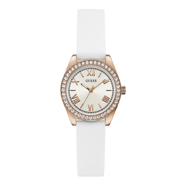 Guess Mini Luna fehér szilikon szíjas női karóra GW1000L3