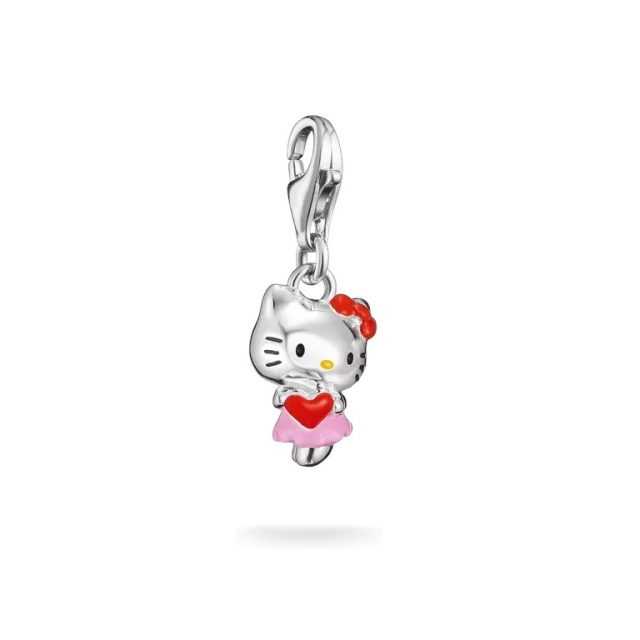 Thomas Sabo Hello Kitty piros szívvel  charm