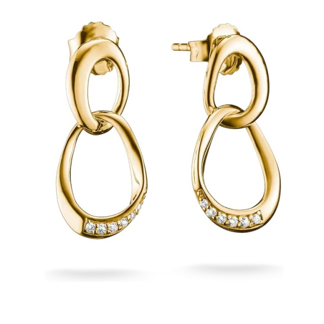 Thomas Sabo "Together" Aranyozott fülbevaló fehér cirkóniákkal