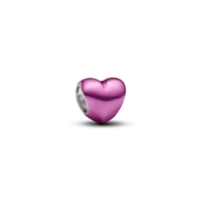 Pandora Rózsaszín szív mini charm