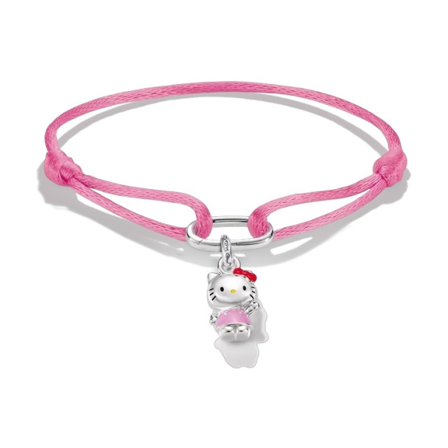 Thomas Sabo Hello Kitty textil karkötő rózsaszín medállal