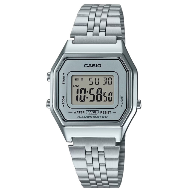 Casio Vintage Retro fehér-ezüst színű női karóra LA680WEA-7EF