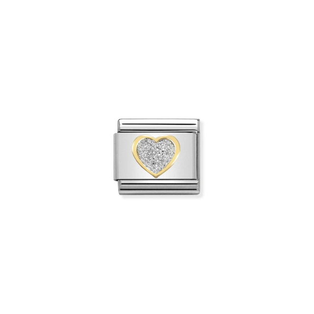 Nomination "Csillogó szív" charm 030220-02