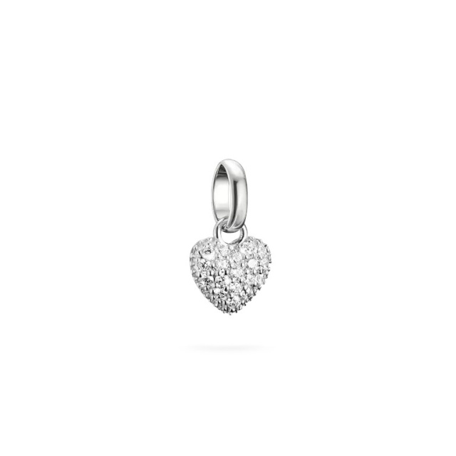 Thomas Sabo fehér cirkóniás szív connect medál