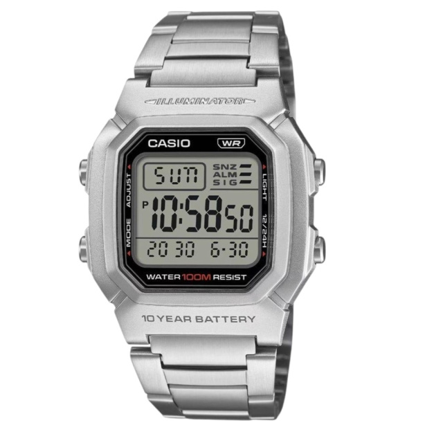Casio Classic ezüst színű férfi karóra W-800HD-1AVEF