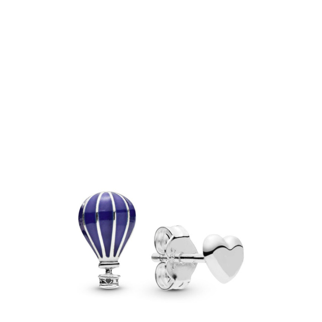Pandora Hőlégballon és szív ezüst fülbevaló