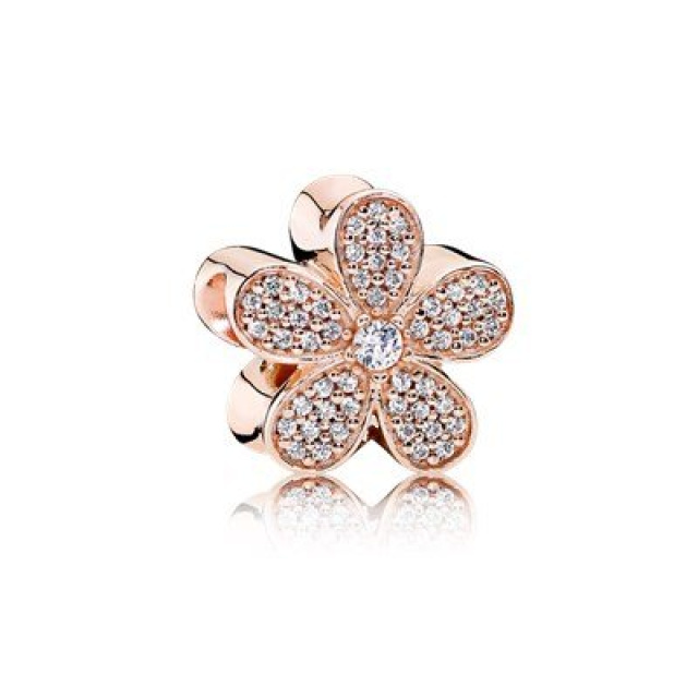 Pandora Moments rozé arany charm