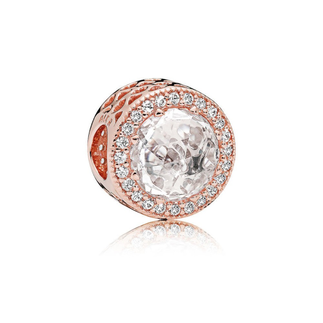 Pandora Moments rozé arany charm