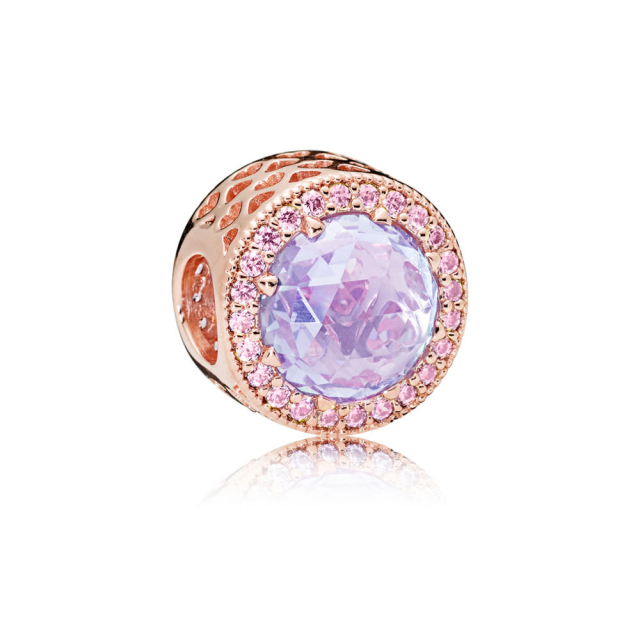 Pandora Moments rozé arany charm