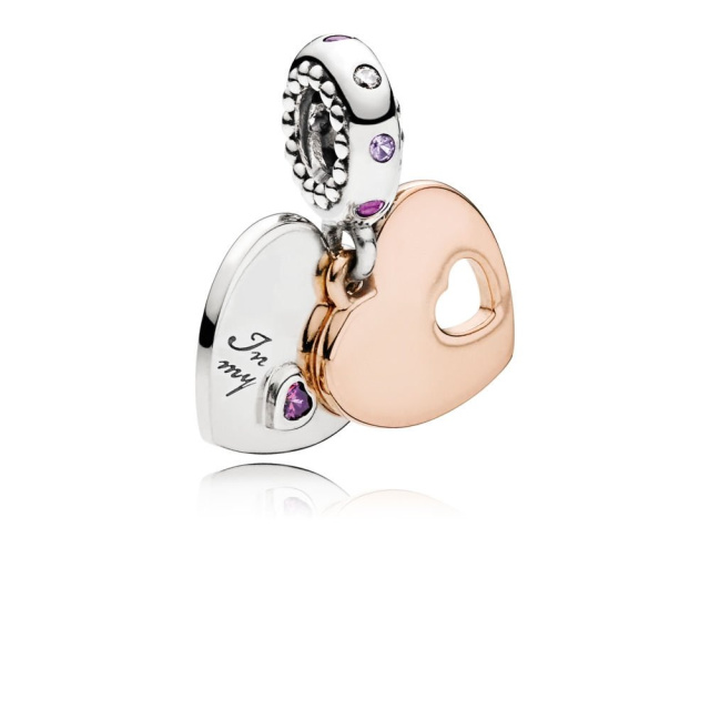 Pandora Moments rozé charm