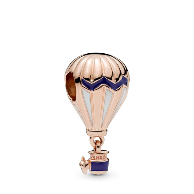 Pandora Moments Kék hőlégballon rozé charm