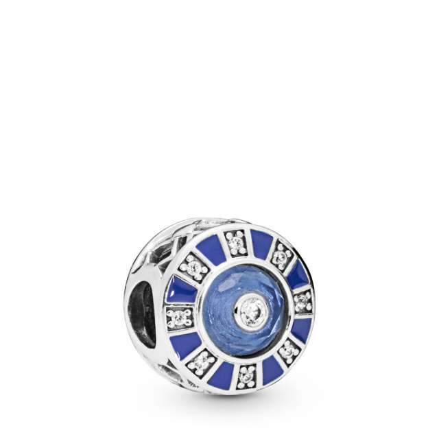 Pandora Moments Kék mozaik ezüst charm