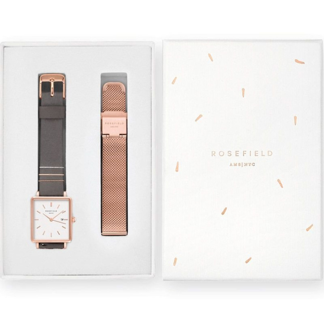 Rosefield The Boxy női óra szett