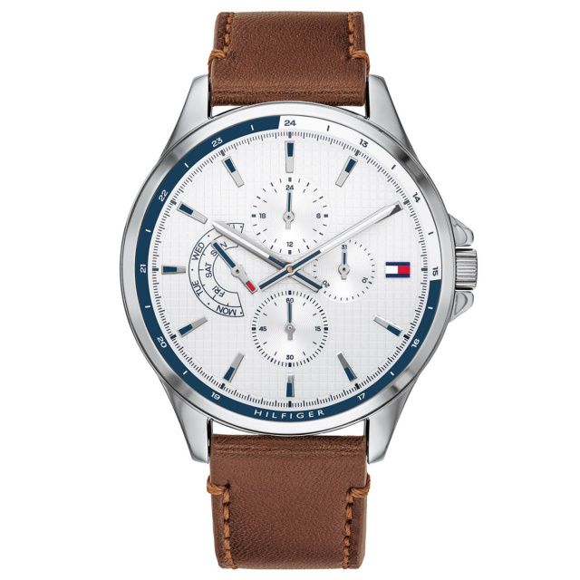 Tommy Hilfiger férfi karóra, Shawn barna bőrszíjas TH1791614