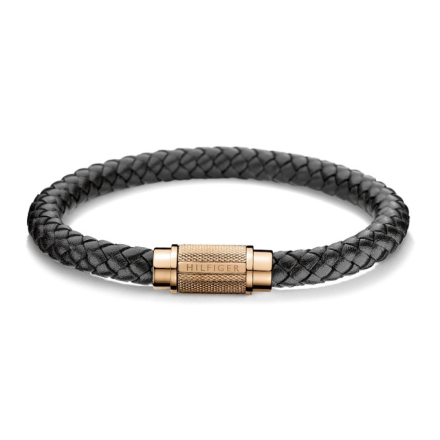 Tommy Hilfiger férfi karkötő, fekete színű rozé zárral THJ2700999