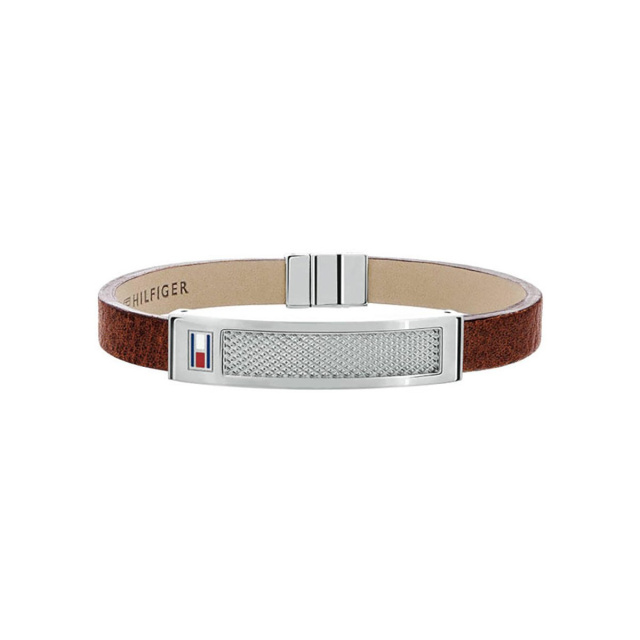 Tommy Hilfiger férfi karkötő, barna színű bőr THJ2701059