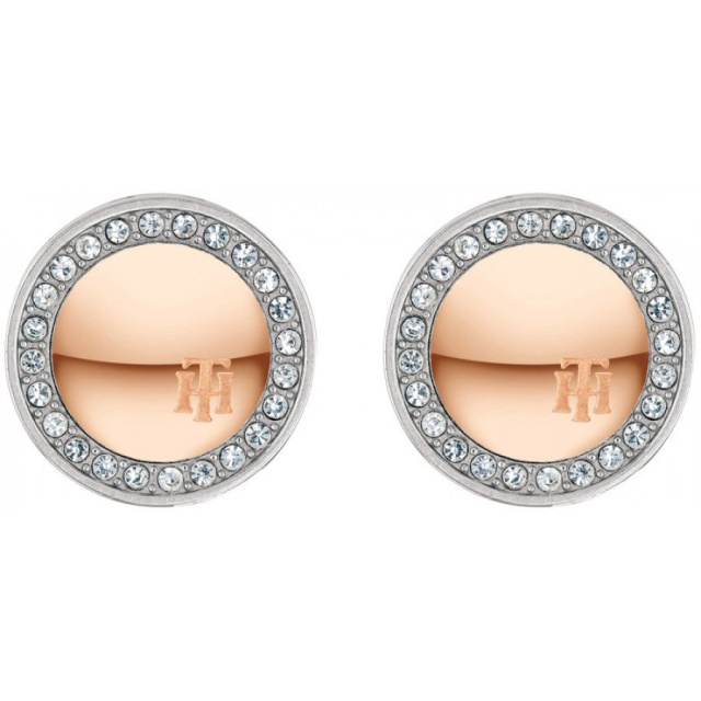 Tommy Hilfiger női fülbevaló, Signature Crystal ezüst és rose színű THJ2780185