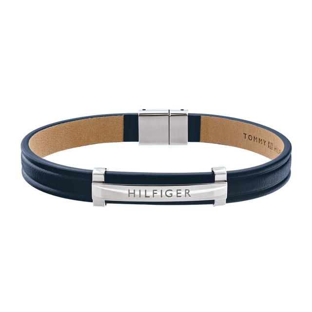 Tommy Hilfiger Thin ID leather karkötő THJ2790160