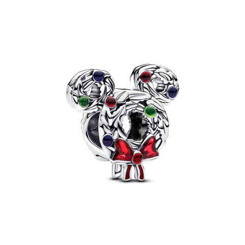 Pandora Disney Mickey egér karácsonyi koszorú charm