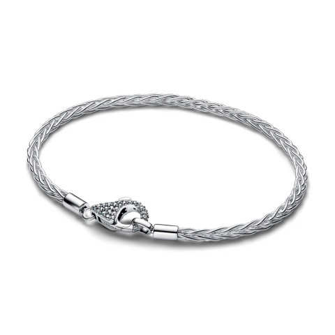 Pandora Pavé kapcsos rókafark láncos charm karkötő
