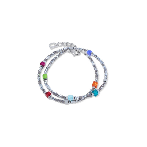 Coeur de Lion Joyful Colours Flex silver-multicolour karkötő 4460/30-1517