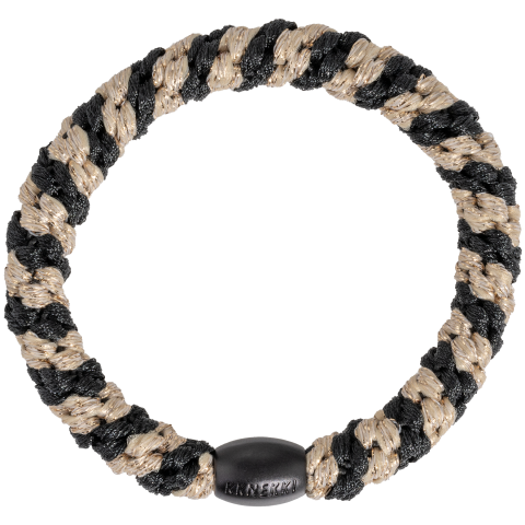 KKNEKKI Hajgumi Black-beige glitter stripe 1836
