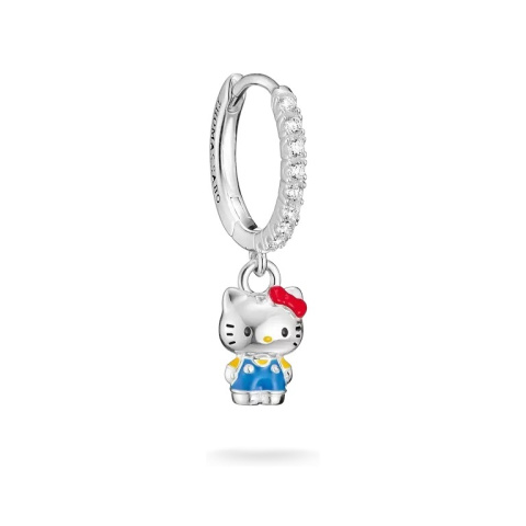 Thomas Sabo Hello Kitty kékben fél pár fülbevaló fehér cirkóniával